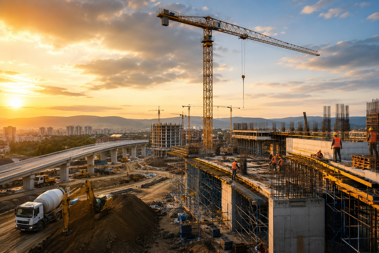 Construcțiile devin unul dintre puținele motoare ale economiei. Investițiile țin România departe de o scădere și mai severă