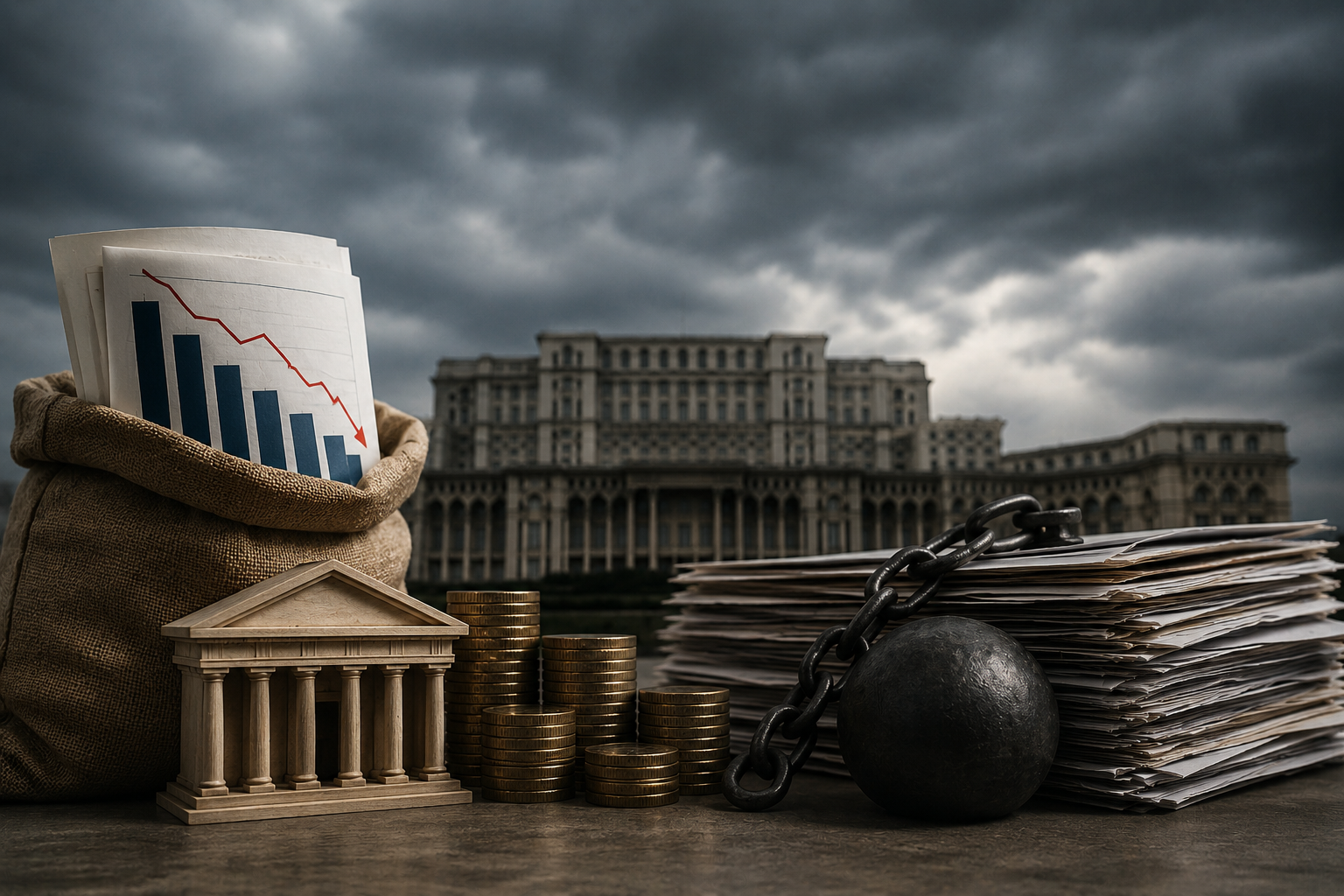 Deficitul bugetar se reduce, dar România rămâne sub presiunea datoriei publice