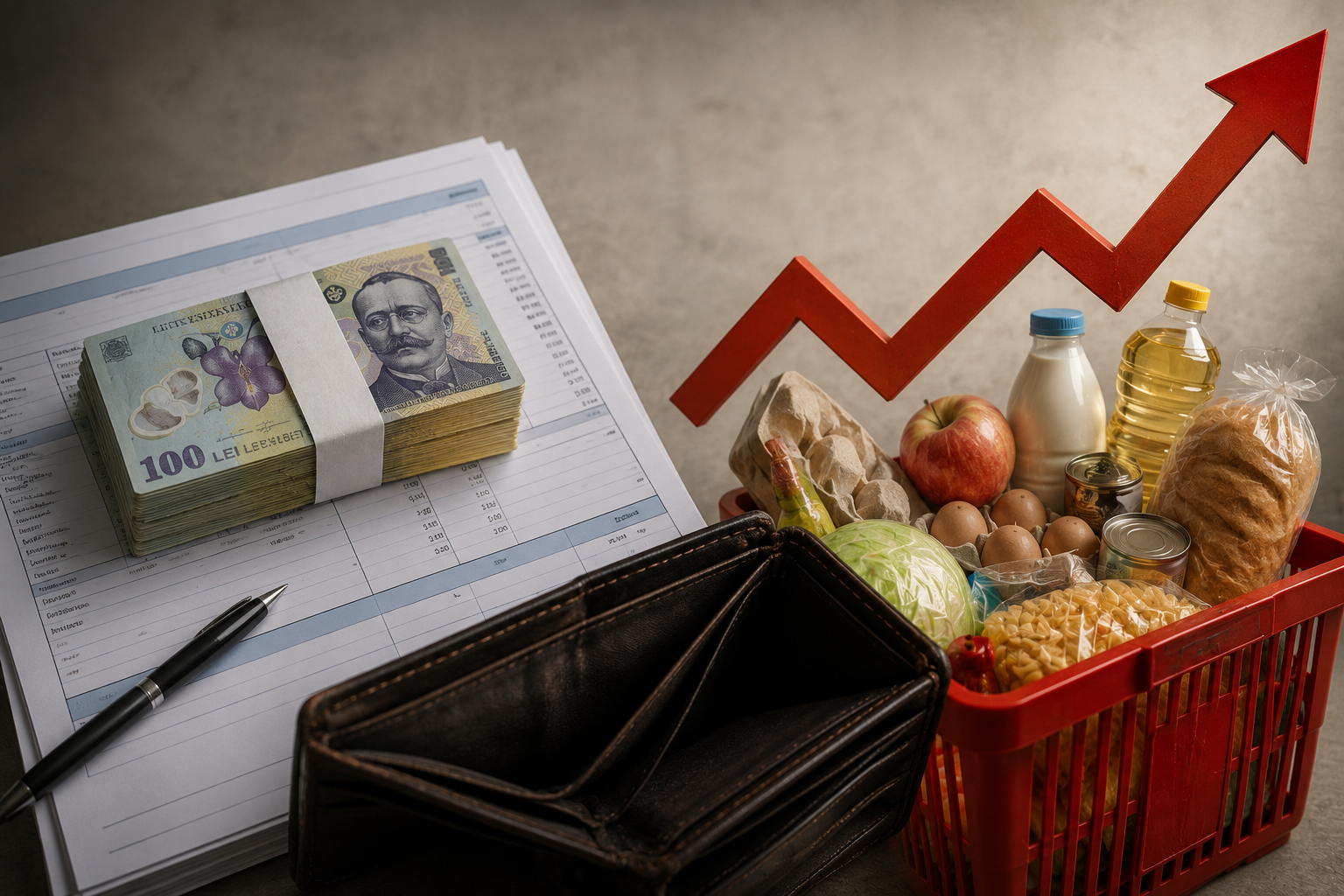 Salariile românilor cresc pe hârtie, dar inflația le mănâncă puterea de cumpărare: câștigul mediu net a ajuns la 5.734 de lei