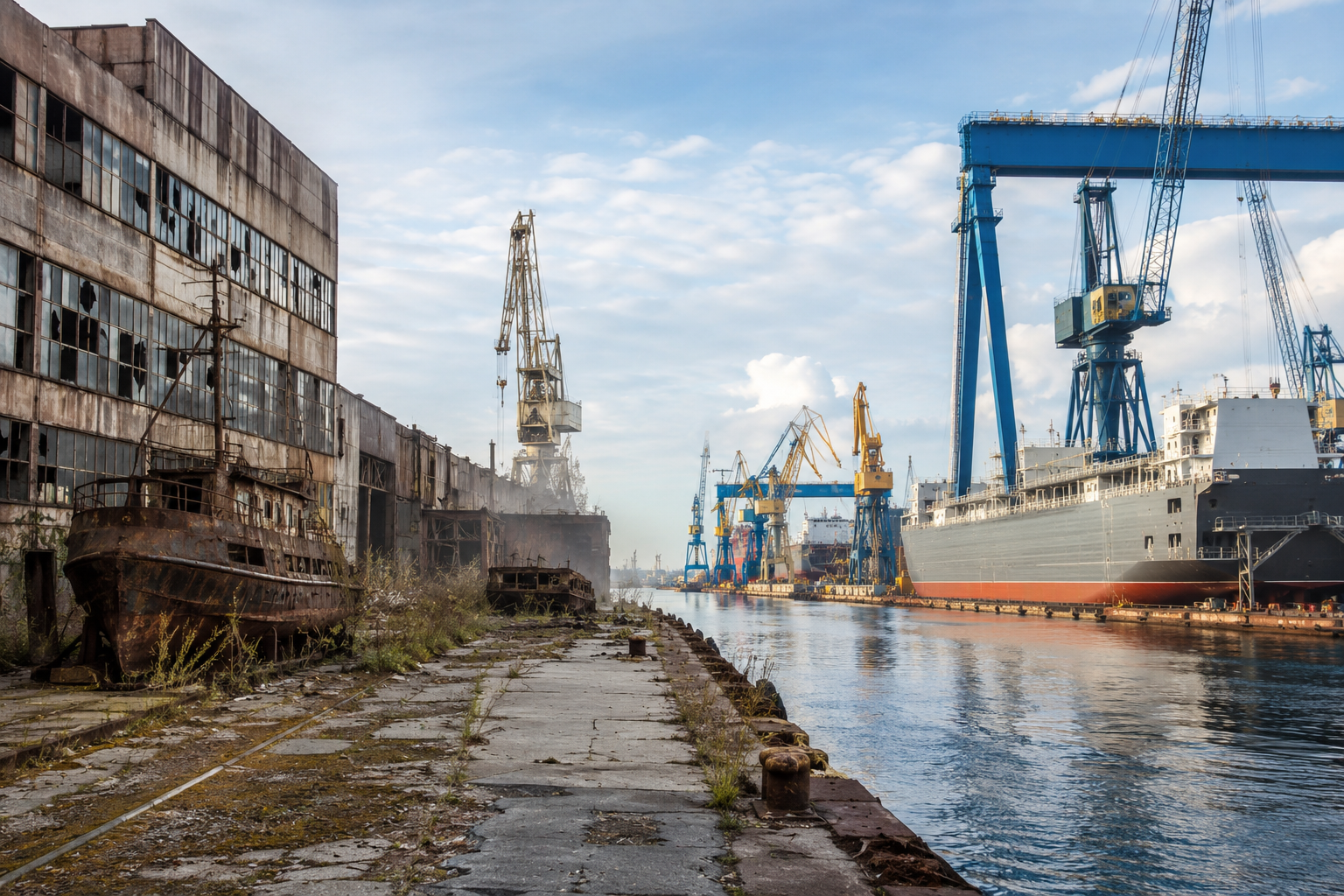 România își închide șantierele navale în timp ce Europa construiește o industrie strategică
