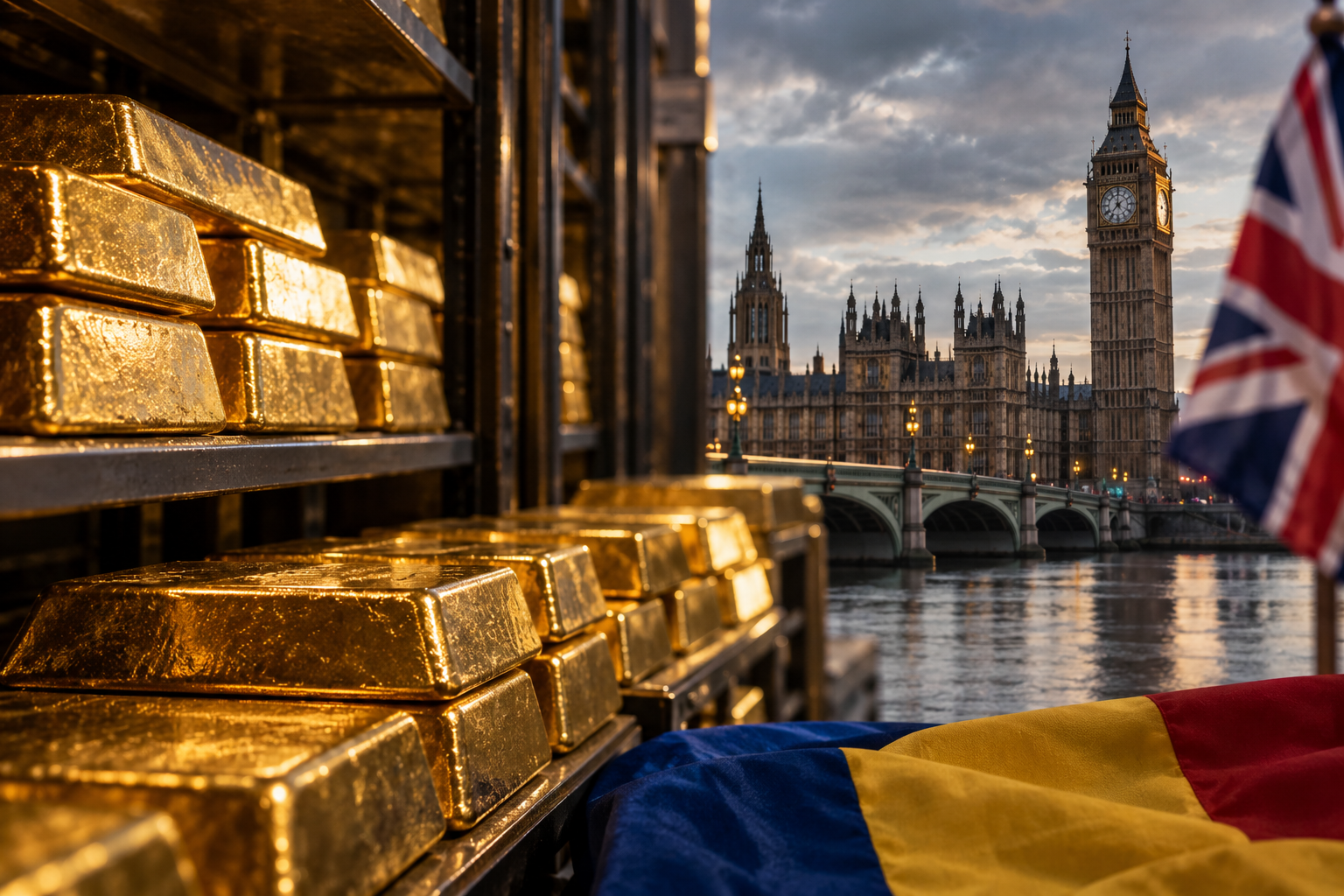 61 de tone de aur românesc stau la Londra. De ce nu sunt în România?