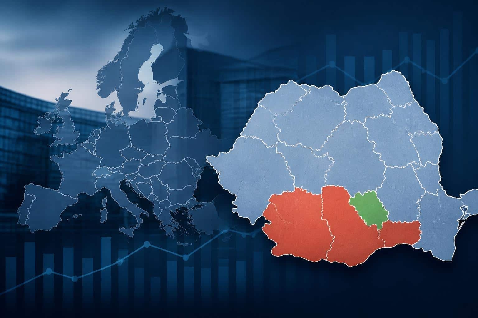 Eurostat: PIB pe locuitor a avansat în București-Ilfov și a scăzut în Sud-Muntenia și Oltenia
